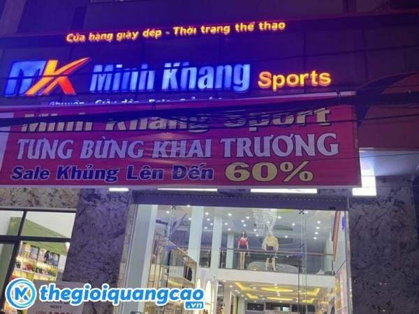 Mẫu bảng hiệu cửa h&agrave;ng thể thao Minh Khang