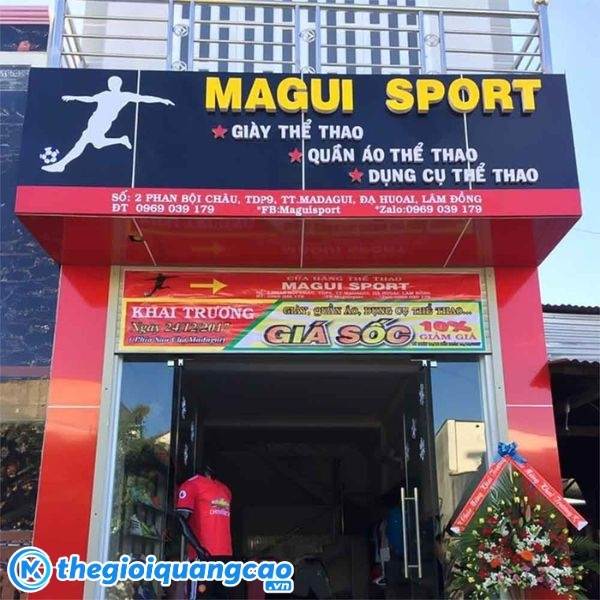 Mẫu bảng hiệu cửa h&agrave;ng dụng cụ thể thao