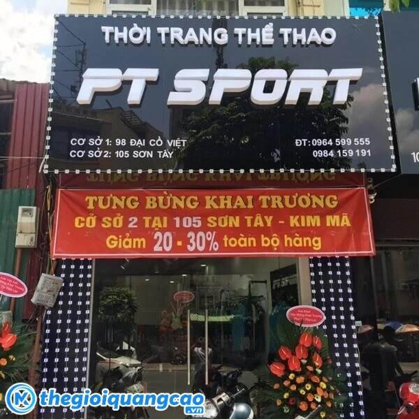 Bảng hiệu shop thể thao chuy&ecirc;n đồ gym, yoga