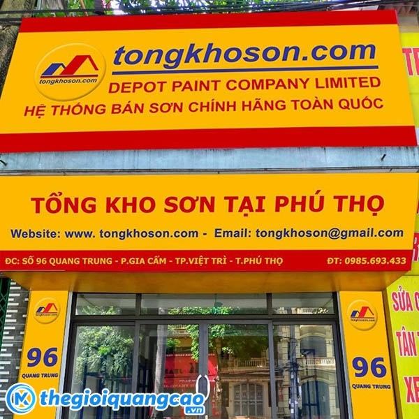 Mẫu bảng hiệu sơn tổng kho tại Ph&uacute; Thọ