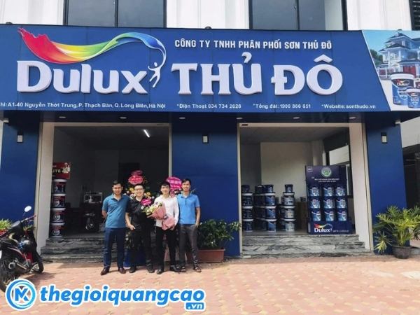 Mẫu bảng hiệu sơn của thương hiệu Dulux