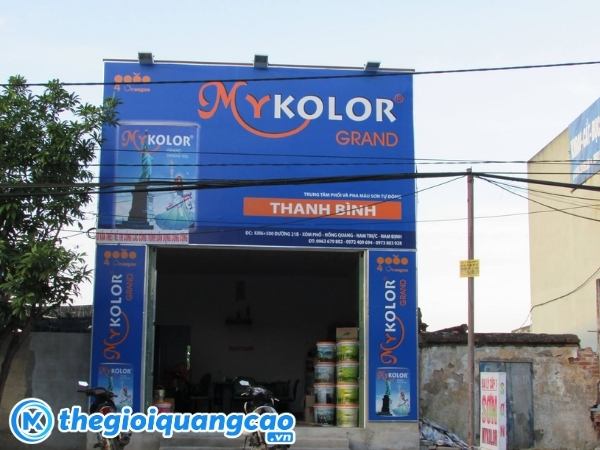 Mẫu bảng hiệu sơn của thương hiệu MyKolor