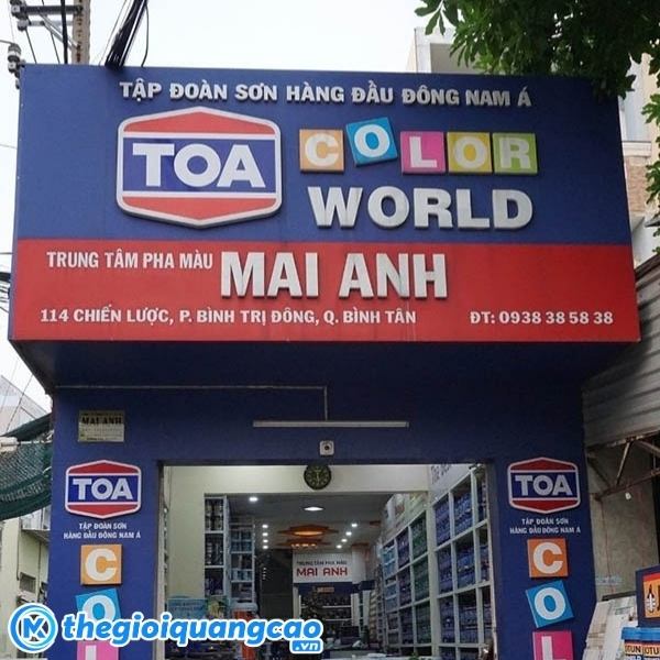 Bảng hiệu đại l&yacute; sơn mặt dựng ALu chữ nổi Mica