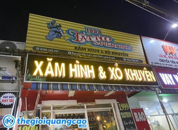 Mẫu bảng hiệu xăm h&igrave;nh, xỏ khuy&ecirc;n