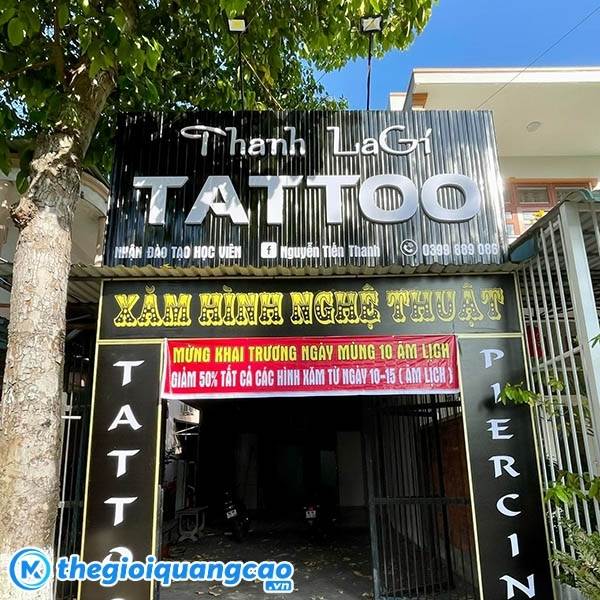 Mẫu bảng hiệu Thanh Lagi Tattoo