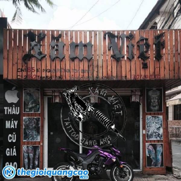 Mẫu bảng hiệu tattoo phong c&aacute;ch cổ điển