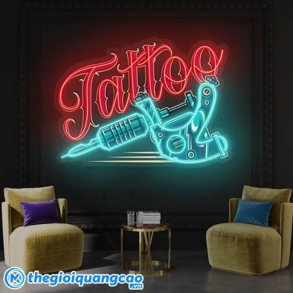 Bảng hiệu tiệm tattoo neon sign