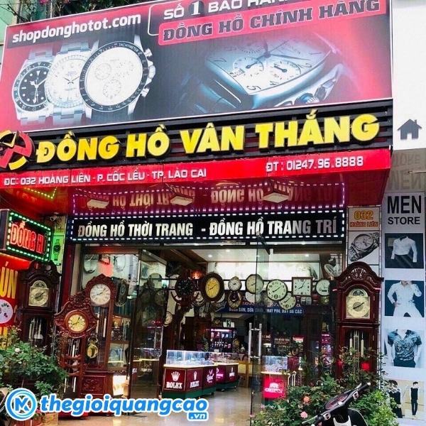 Mẫu bảng hiệu tiệm đồng hồ V&acirc;n Thắng