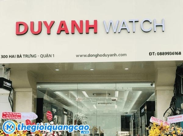 Mẫu bảng hiệu tiệm đồng hồ Duy Anh