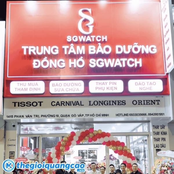 Mẫu bảng hiệu tiệm đồng hồ SGWatch