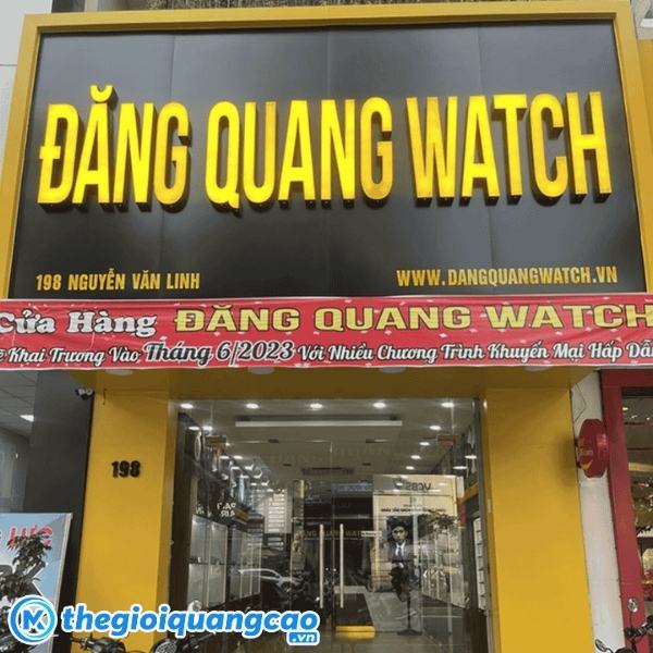 Mẫu bảng hiệu cửa h&agrave;ng đồng hồ Đăng Quang