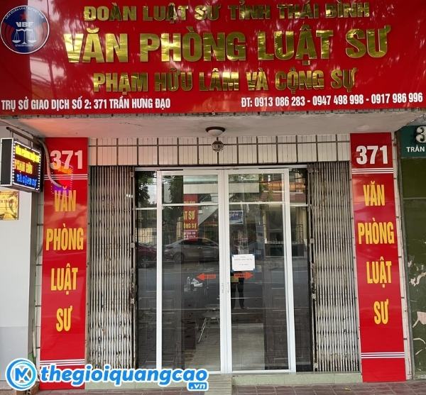 Mẫu bảng hiệu văn ph&ograve;ng luật sư Phạm Hữu L&acirc;m v&agrave; Cộng Sự