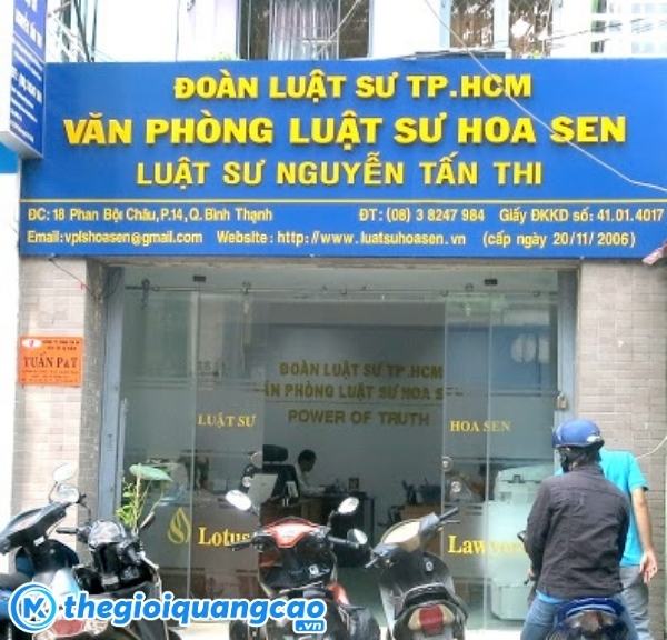 Thiết kế v&agrave; thi c&ocirc;ng bảng hiệu quảng c&aacute;o văn ph&ograve;ng luật sư theo y&ecirc;u cầu