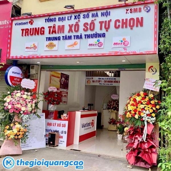 Mẫu dự án thi công bảng hiệu mặt dung ALu cho đại lý xổ số
