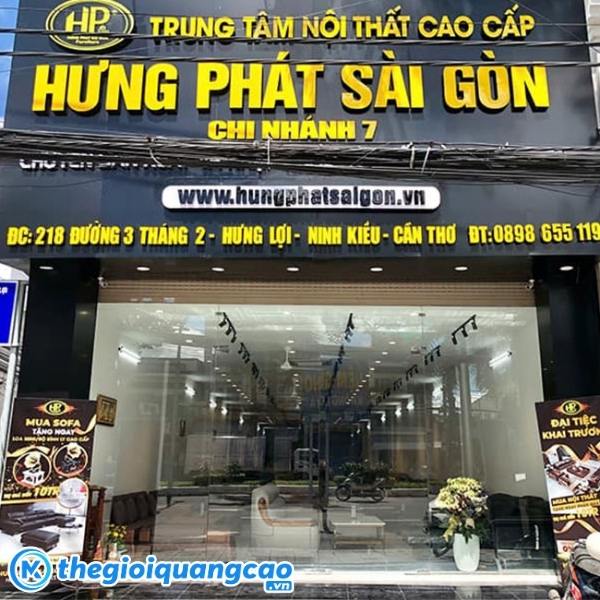 Mẫu dự án thi công bảng hiệu ALu cho cửa hàng nội thất cao cấp