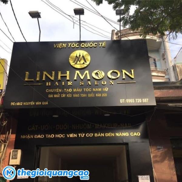 Mẫu dự án thi công bảng hiệu Alu chữ nổi Inox cho Barber Shop