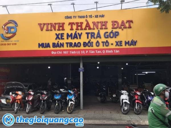 Mẫu bảng hiệu buôn bán xe máy, ô tô