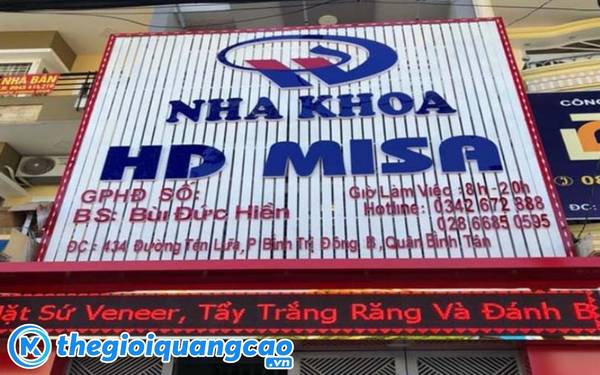 Mẫu bảng hiệu nha khoa HD Misa