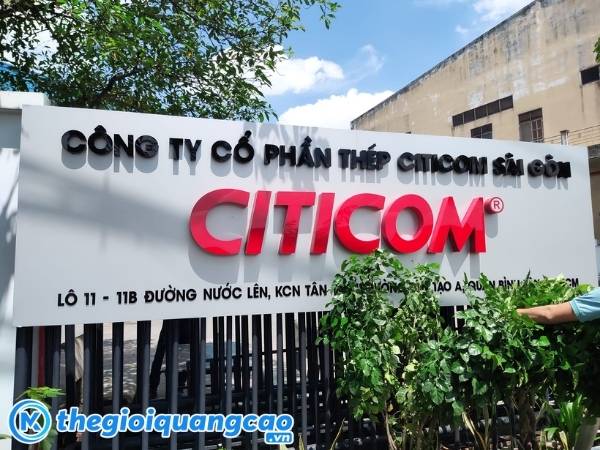 Mẫu bảng hiệu công ty cổ phần thép Citicom Sài Gòn