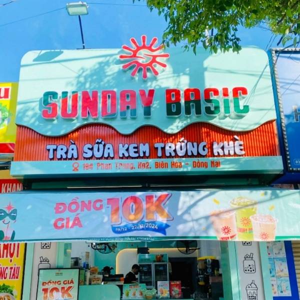 Thi c&ocirc;ng bảng hiệu quảng c&aacute;o qu&aacute;n tr&agrave; sữa, cafe, qu&aacute;n ăn