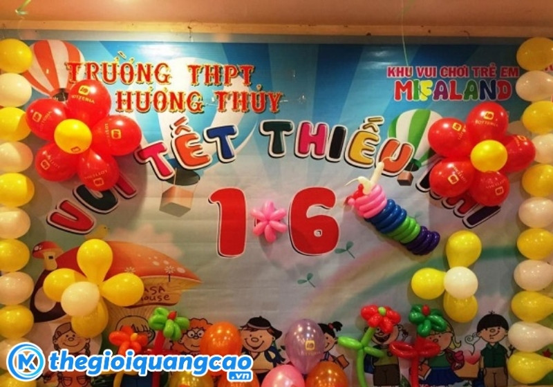 Backdrop vui tết thiếu nhi 1/6 đẹp