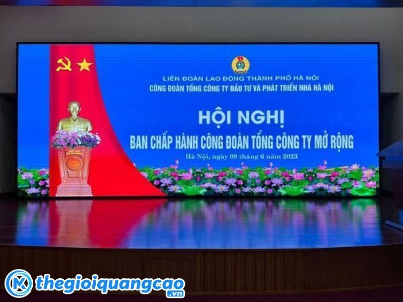 Backdrop hội nghị m&agrave;n h&igrave;nh LED