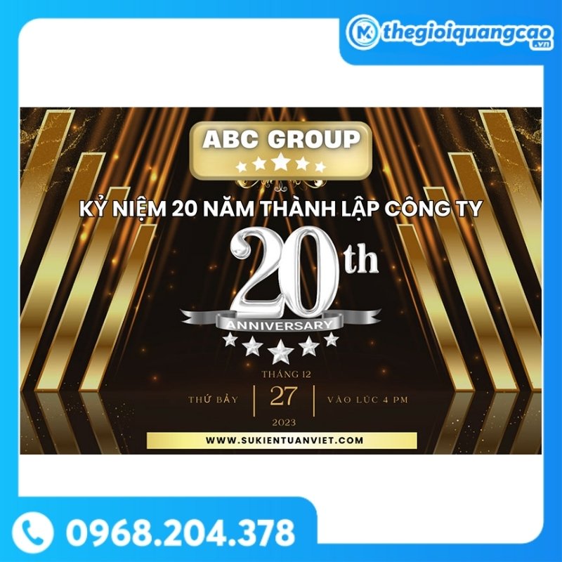 Backdrop Kỷ Niệm Thành Lập Công Ty