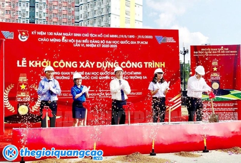 Quy c&aacute;ch thiết kế backdrop lễ khởi c&ocirc;ng