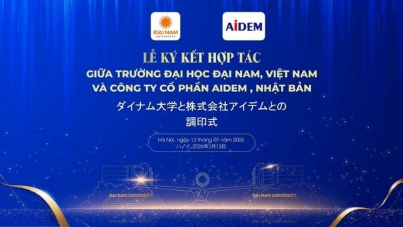 Mẫu ph&ocirc;ng nền lễ k&yacute; kết hợp t&aacute;c giữa trường đại học v&agrave; c&ocirc;ng ty