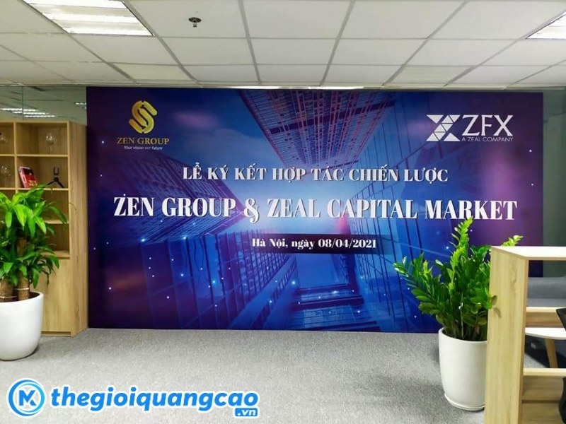 Mẫu backdrop lễ k&yacute; kết hợp t&aacute;c chiến lược
