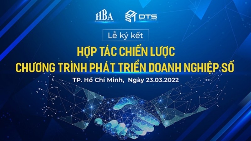 Mẫu backdrop lễ k&yacute; kết hợp t&aacute;c chiến lược chương tr&igrave;nh ph&aacute;t triển doanh nghiệp số