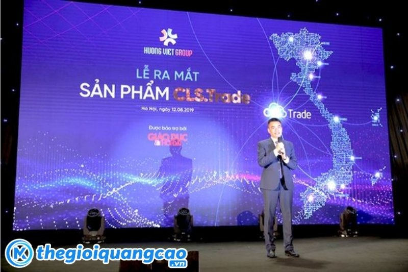Background lễ ra mắt sản phẩm SLC Trade