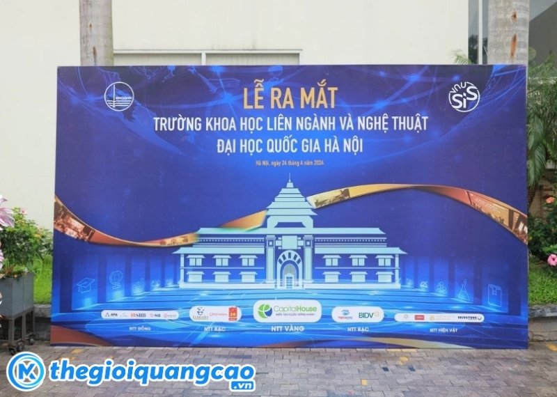 Mẫu backdrop lễ ra mắt đẹp