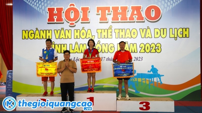 Backdrop hội thao ng&agrave;nh văn h&oacute;a, thể thao v&agrave; du lịch