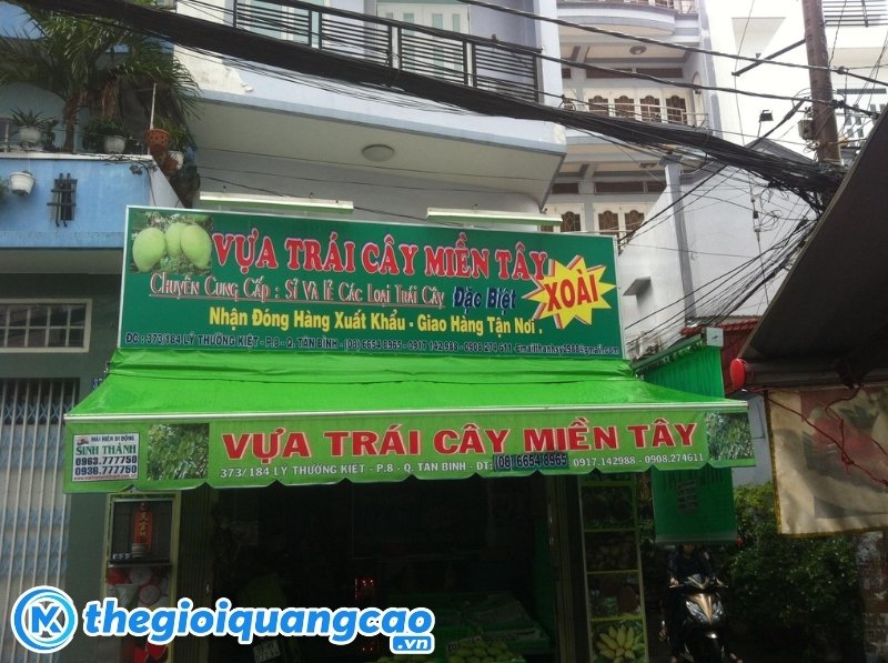 Mẫu bảng hiệu vựa tr&aacute;i c&acirc;y sỉ lẻ