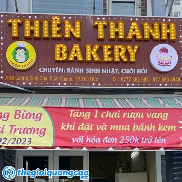 Mẫu bảng hiệu tiệm b&aacute;nh kem Thi&ecirc;n Thanh