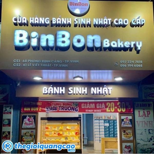 Thiết kế bảng hiệu tiệm b&aacute;nh kem theo y&ecirc;u cầu