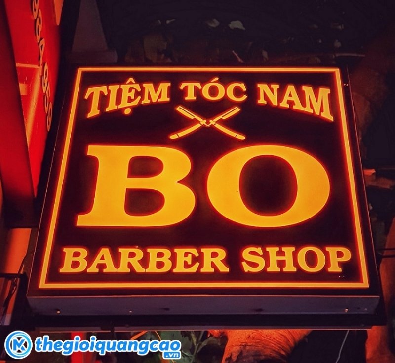 Mẫu biển vẫy tiệm tóc nam