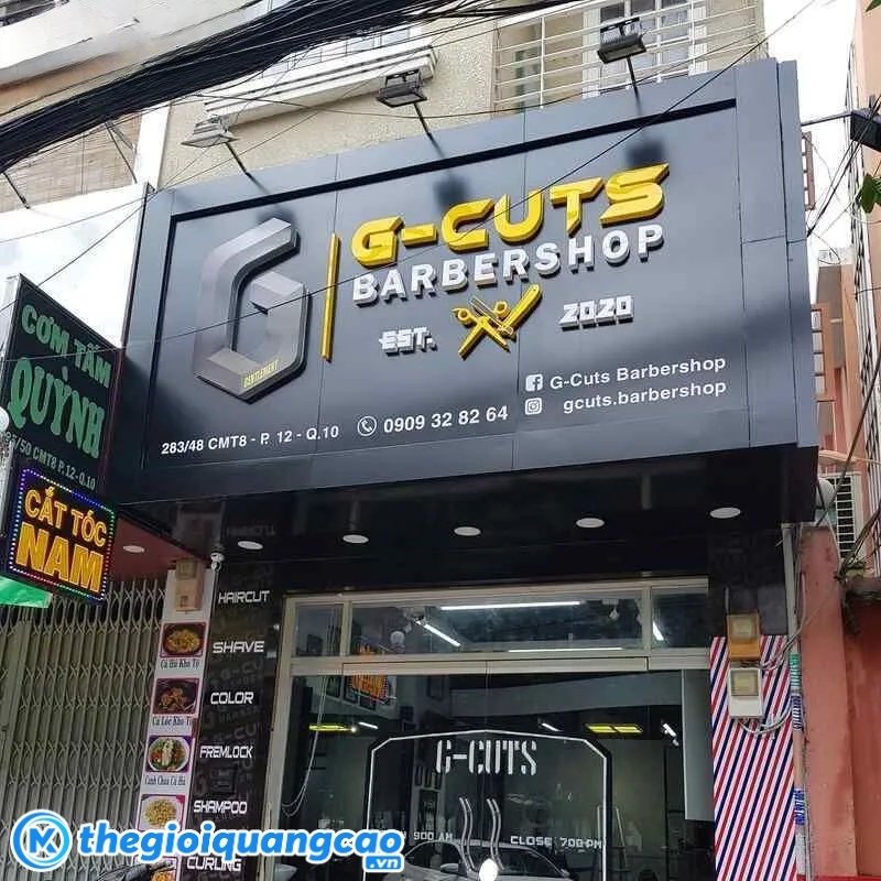 Mẫu bảng hiệu cắt tóc nam đẹp
