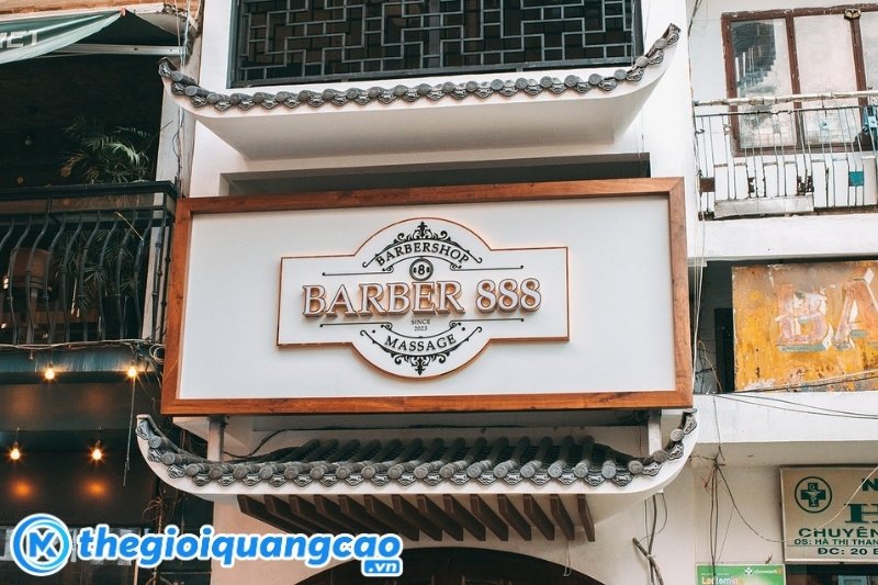 Mẫu bảng hiệu quảng cáo barber 888