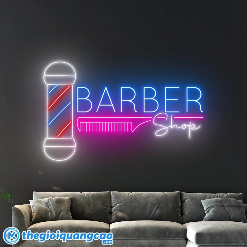 Bảng hiệu cắt tóc nam led neon sign