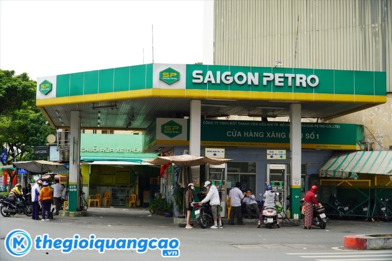 Mẫu bảng hiệu cây xăng Saigon Petro
