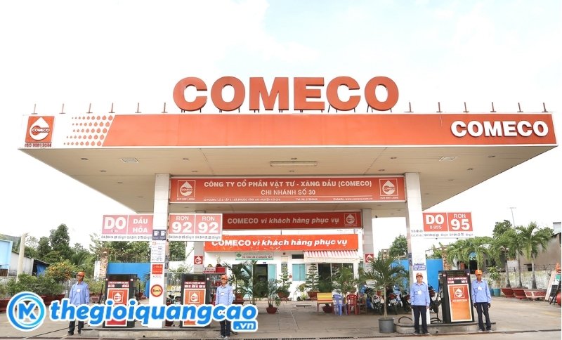Mẫu bảng hiệu cây xăng COMECO