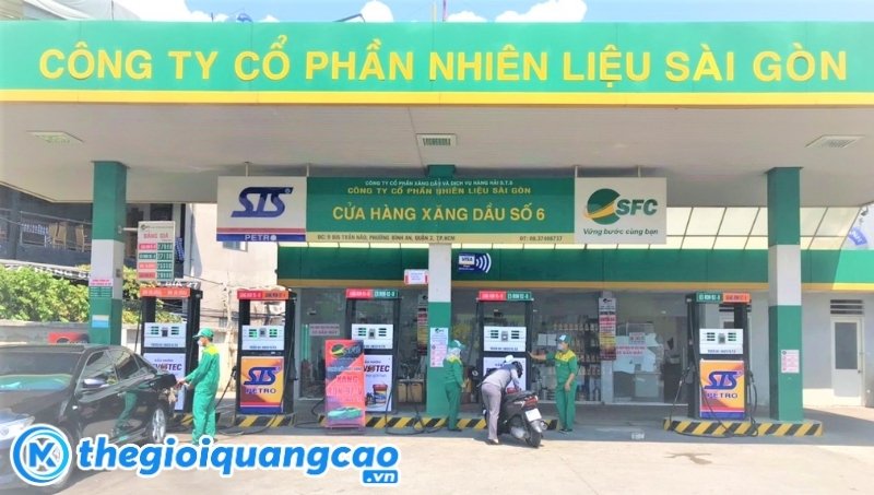 Mẫu bảng hiệu cửa hàng xăng dầu SFC