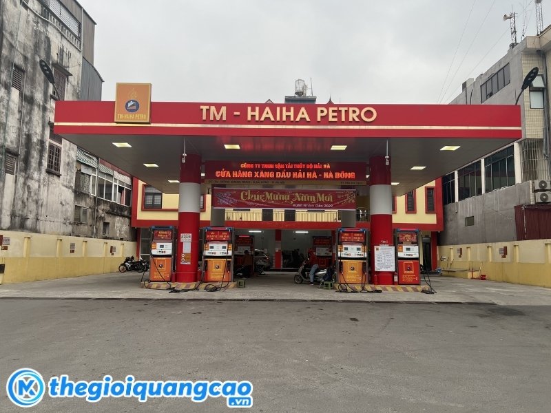 Mẫu bảng hiệu cây xăng Hải hà Petro