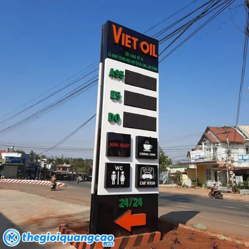 Tiêu chuẩn và quy định pháp lý cần chú ý khi làm bảng hiệu cây xăng