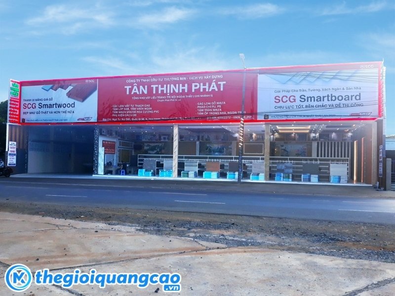 Bảng hiệu c&ocirc;ng ty x&acirc;y dựng cho trụ sở ch&iacute;nh