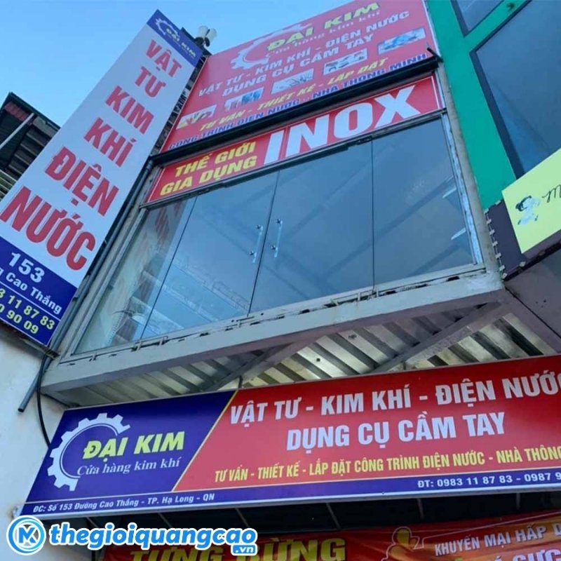 Mẫu bảng hiệu cửa h&agrave;ng điện nước chất liệu bền đẹp