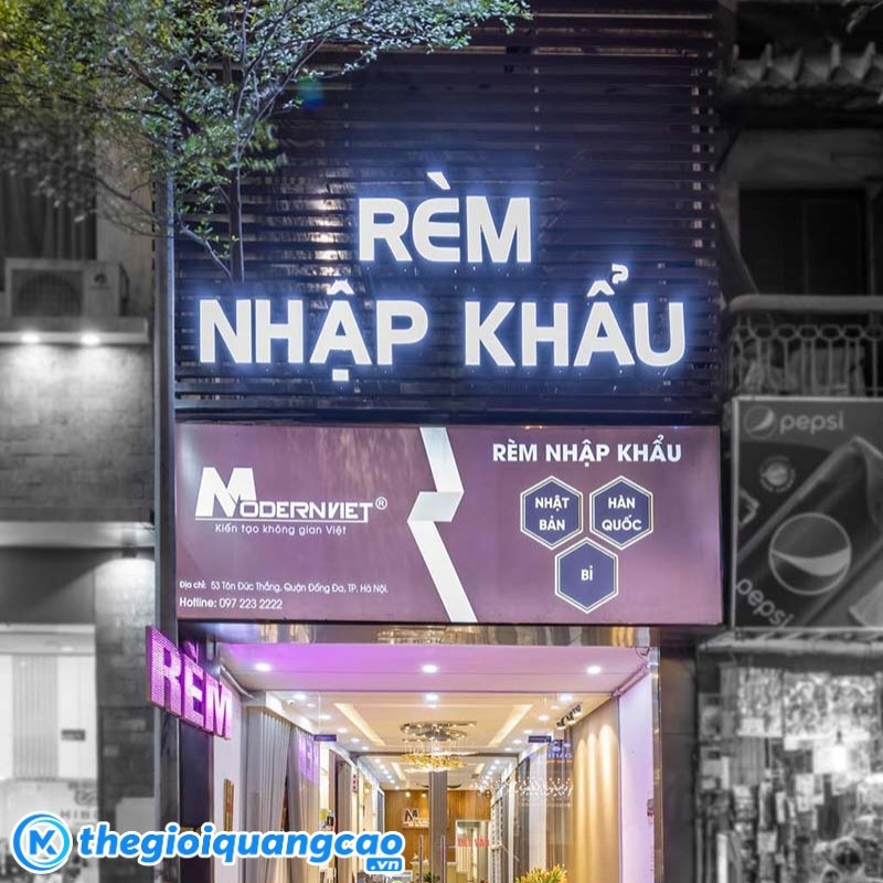 Mẫu bảng hiệu r&egrave;m cửa nhập khẩu