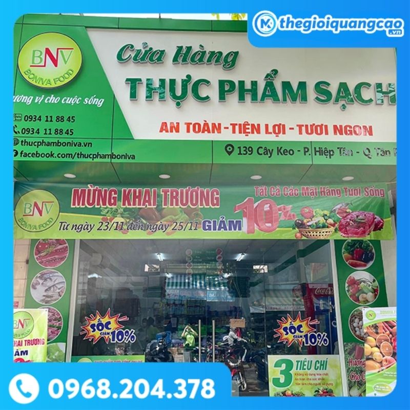 Bảng Hiệu Cửa Hàng Thực Phẩm
